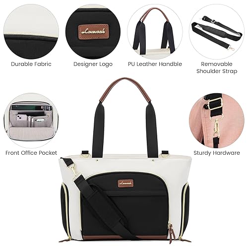 Miniatura 3 de LOVEVOOK Bolsa para extractor de leche, juego de 3 piezas, bolsa de trabajo para mamá que amamanta con bolsillo para laptop de 15 pulgadas, bolsa