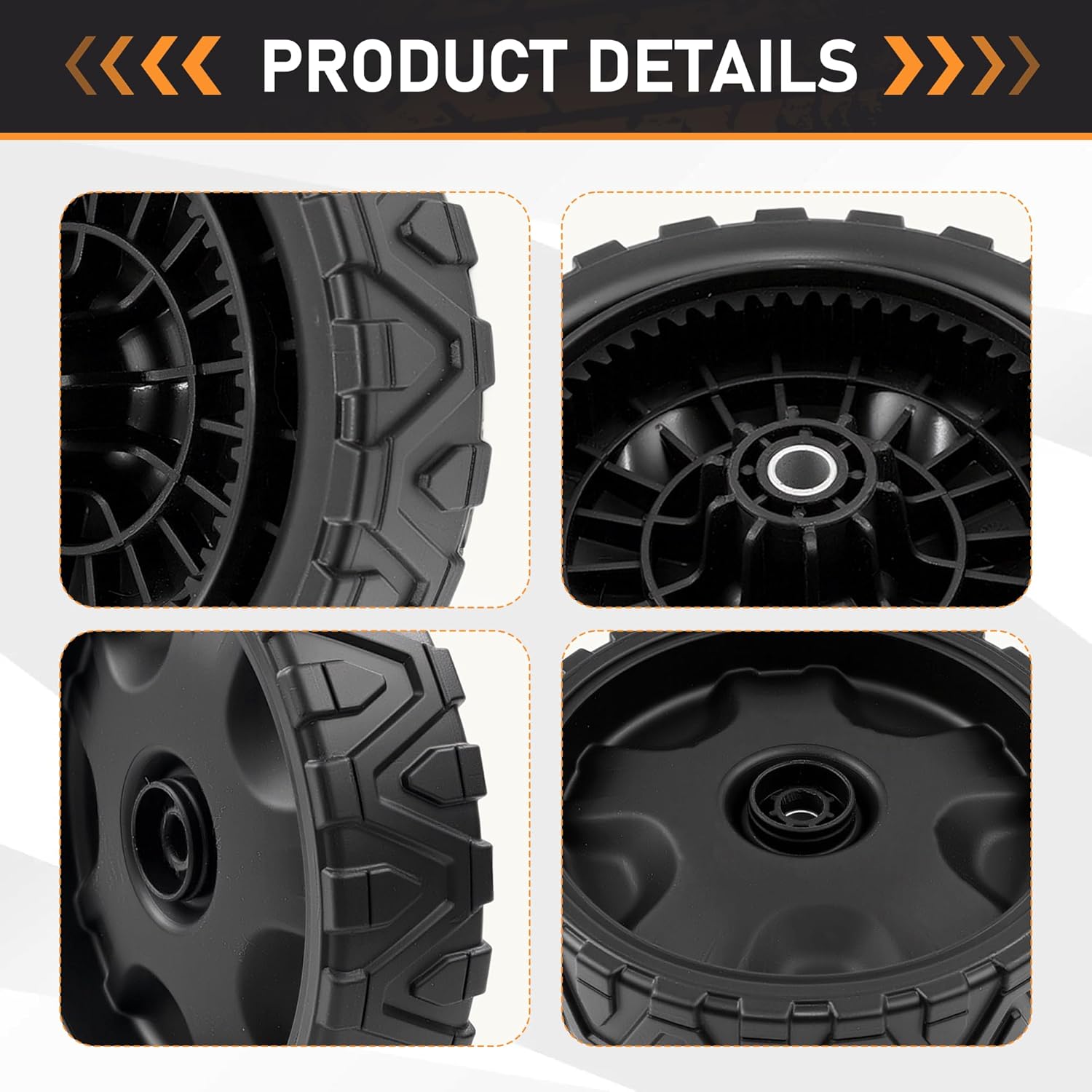 2 Pack 8" Lawn Mower Wheels 634-05040 Replacement - 8 x 2 Inch Front Wheel Assembly Compatible with MTD, Craftsman, Cub Cadet, Brute, Troy-Bilt Walk-Behind Push Mowers