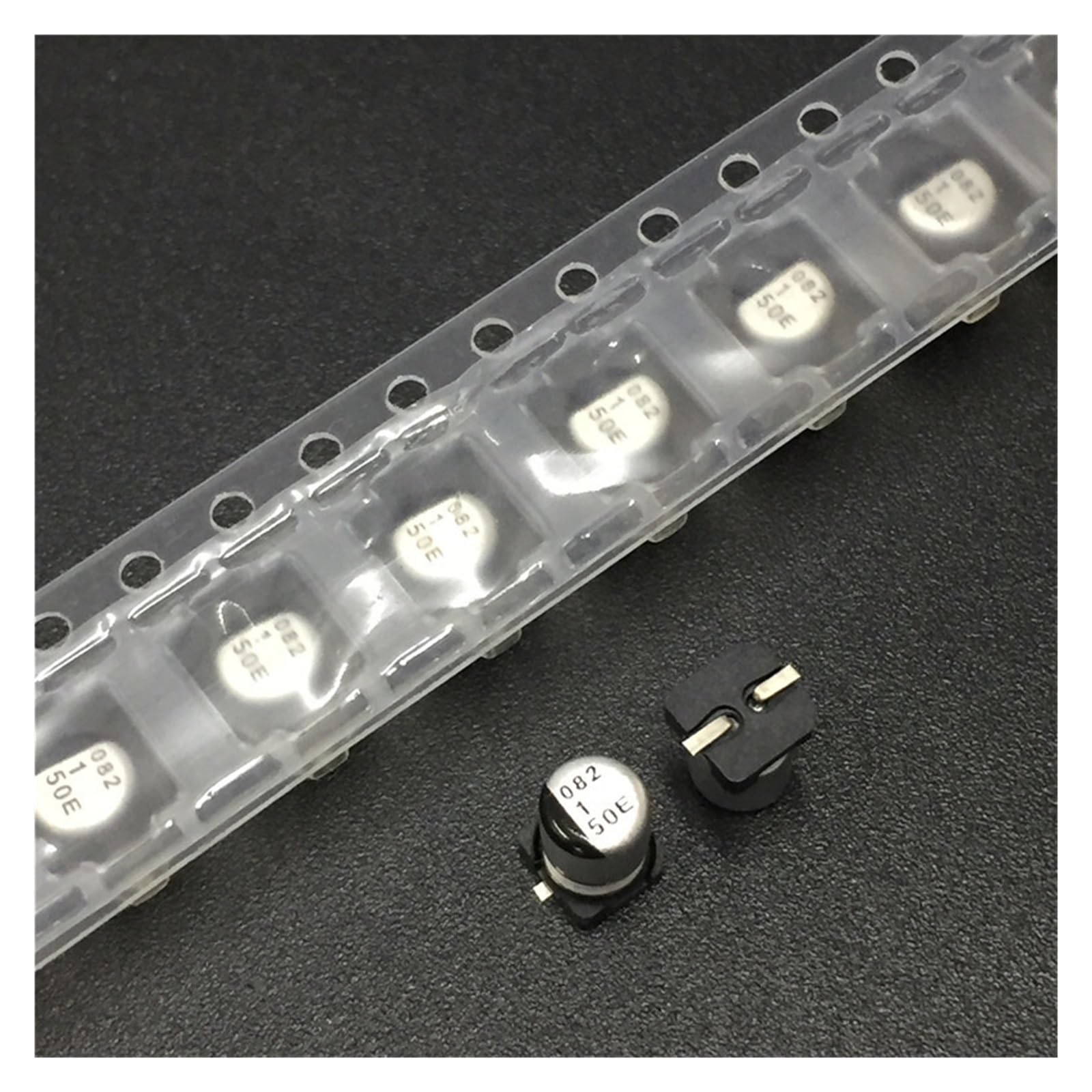 Condensateur électrolytique 1uF 50V SMD miniature à faible impédance
