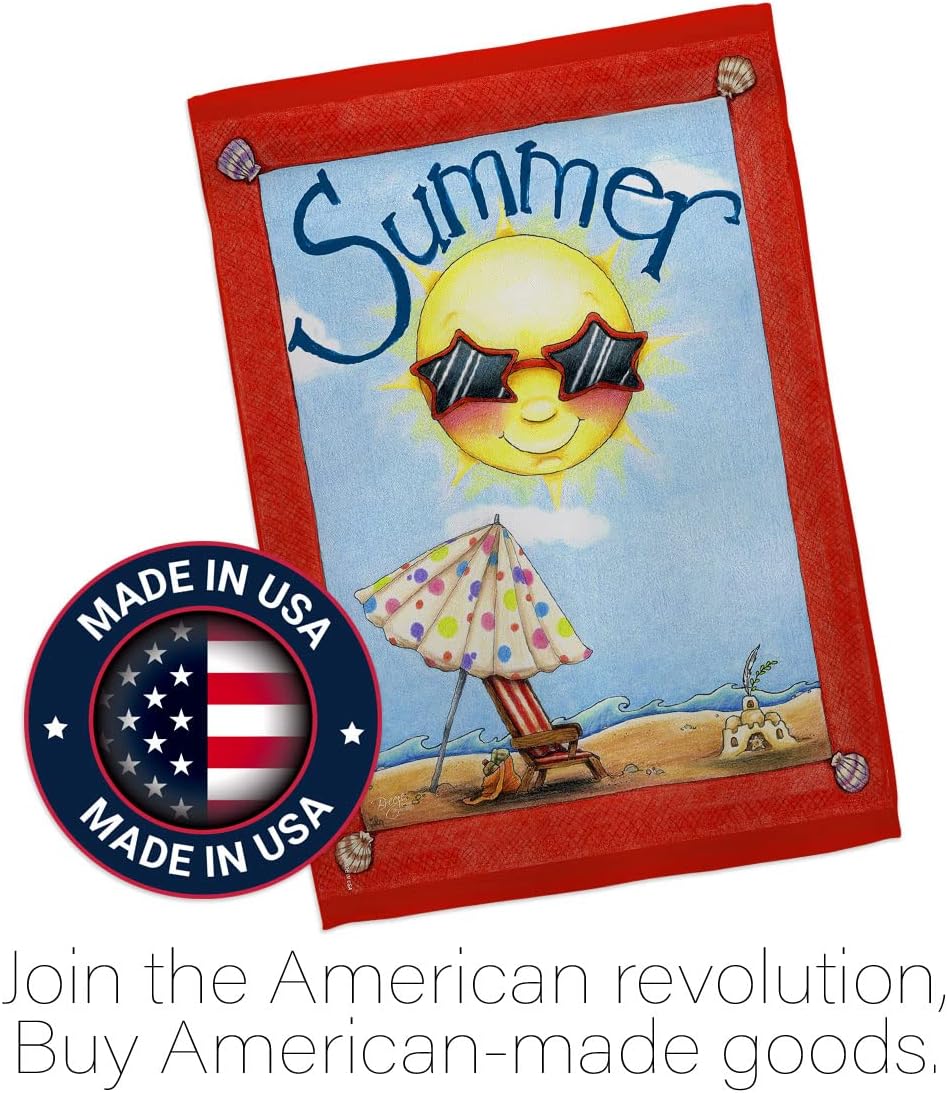 Breeze Decor G156074 Fun in Summer Summer Fun in The Sun Impressions Decorative Vertical Garden Flag 13" x 18.5" Printed in USA Multi-Color