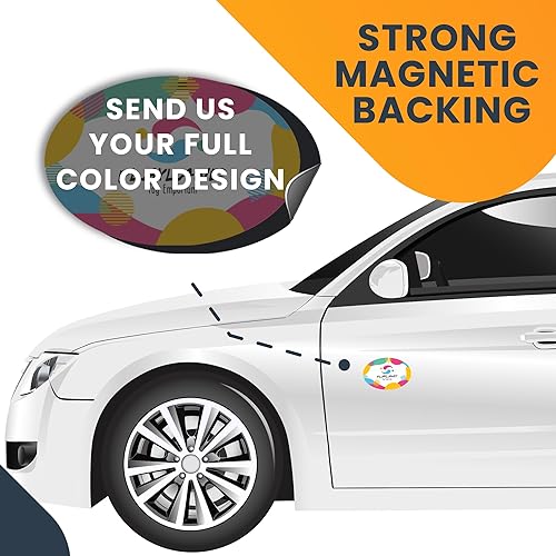 Miniatura 3 de Magnet Me Up Imán personalizado para automóvil, ovalado de 4 x 6 pulgadas, imán personalizable para negocios, publicidad, uso personal, regalos,