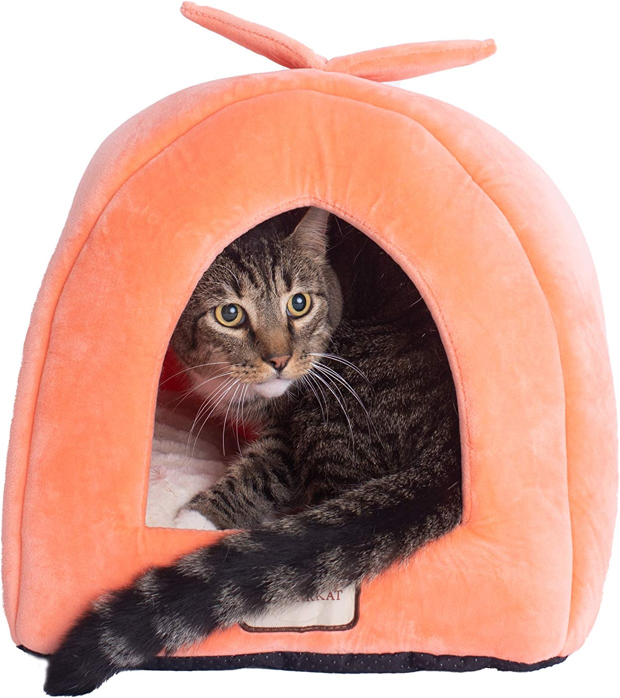 Armarkat Cat Bed C10HCS/MB, Orange and Ivory
