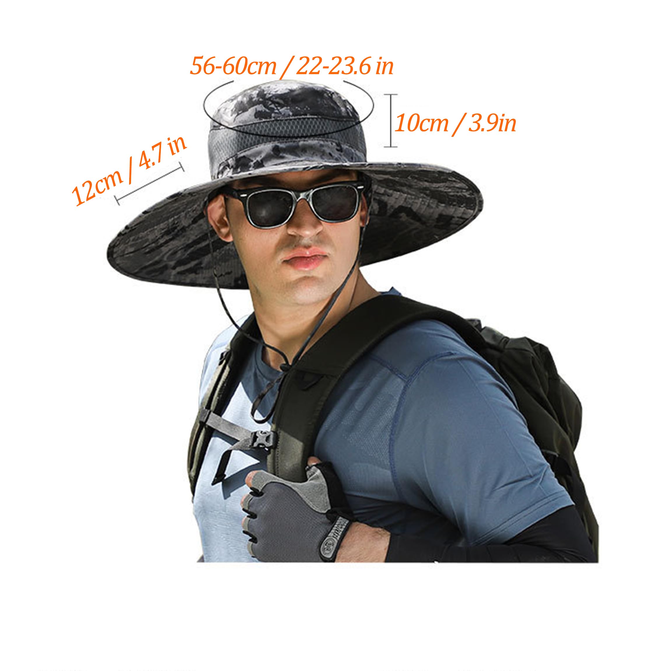 Cappello da sole con ventilatore solare per pesca estiva e campeggio