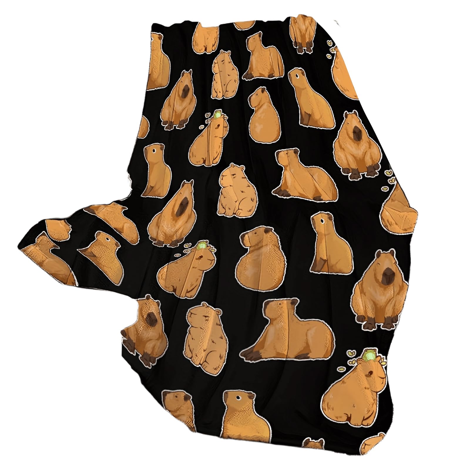 Msioytog Space Throw Blanket, Soft for Couch Comfort, Reversible Warm Snooze Blanket Capybaras Print