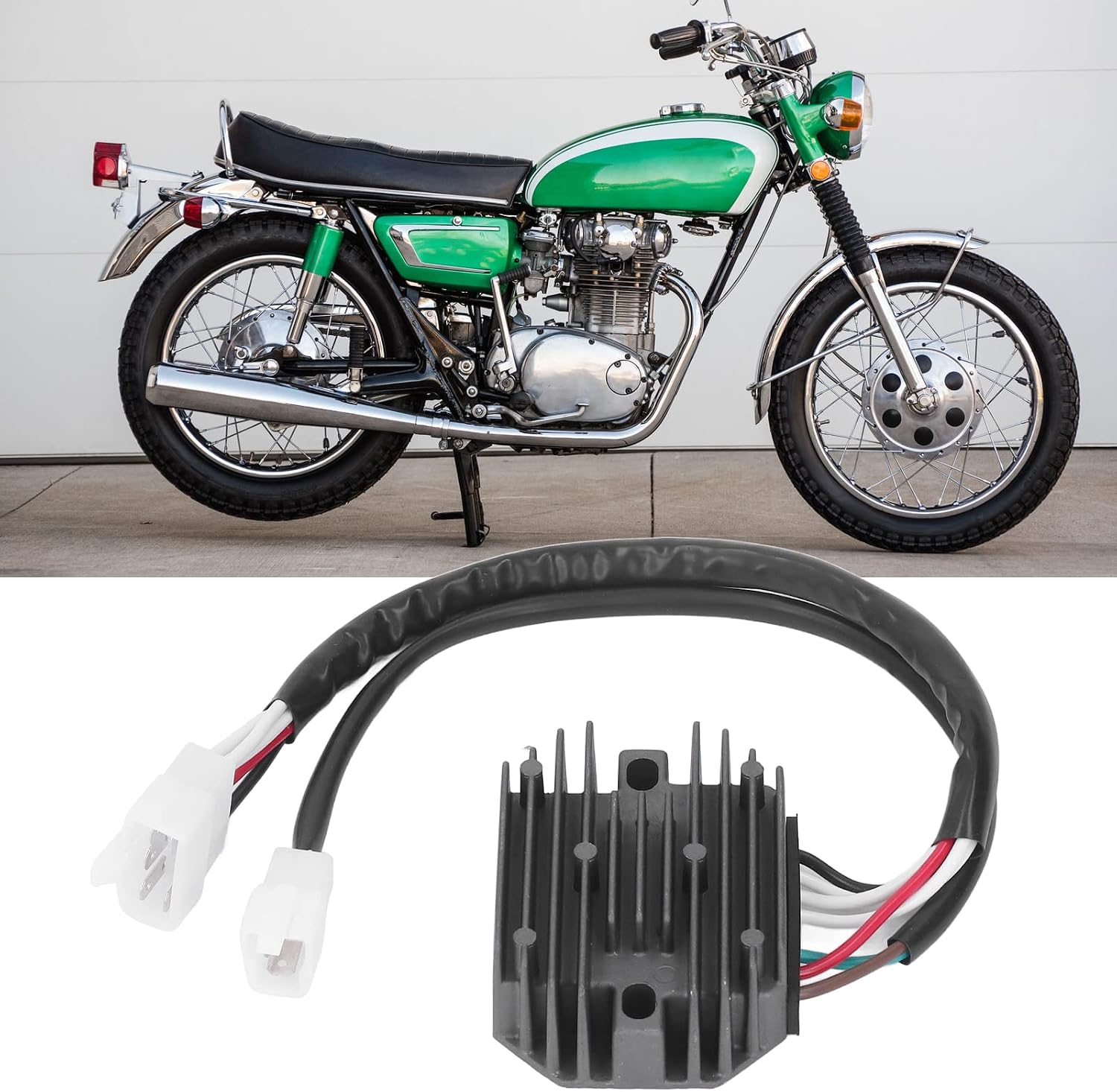 Motorcycle Voltage Regulator,Rectifier Anti Interference Replacement for TX500 TX650 1973‑1796