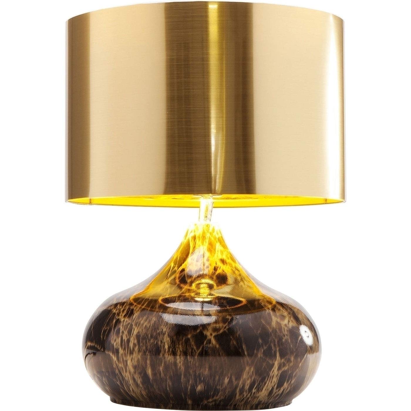 Kare Design Tischleuchte Mamo Deluxe, Braun/Gold, 41x30x30 cm, Tischlampe, Schreibtischlampe, Nachttischlampe, Edel, Leuchtmittel nicht inklusive, Wohnzimmer