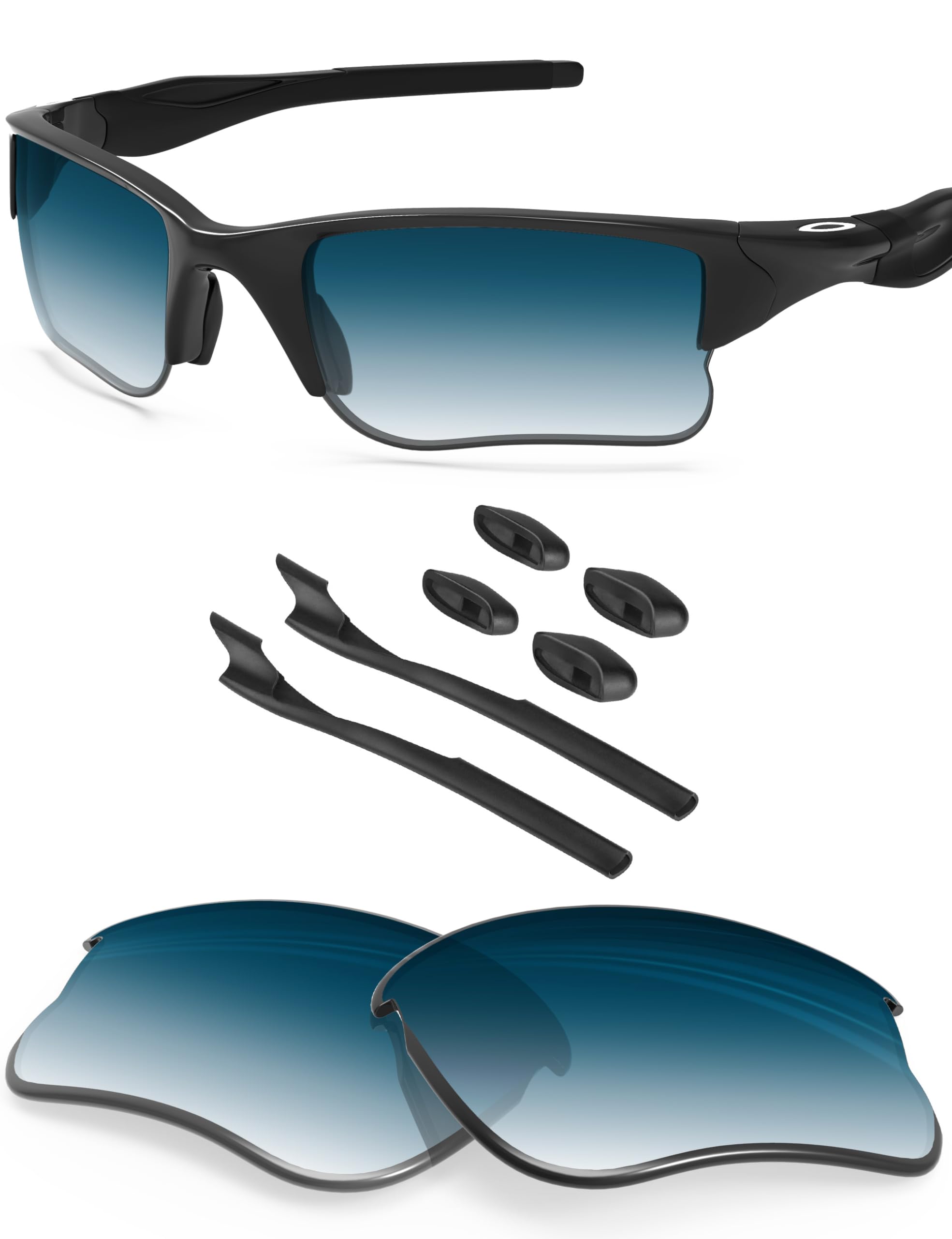 BLAZERBUCK Replacement Lenses &amp; Sock Kit for Oakley Half Jacket 2.0 XL OO9154 Sunglass