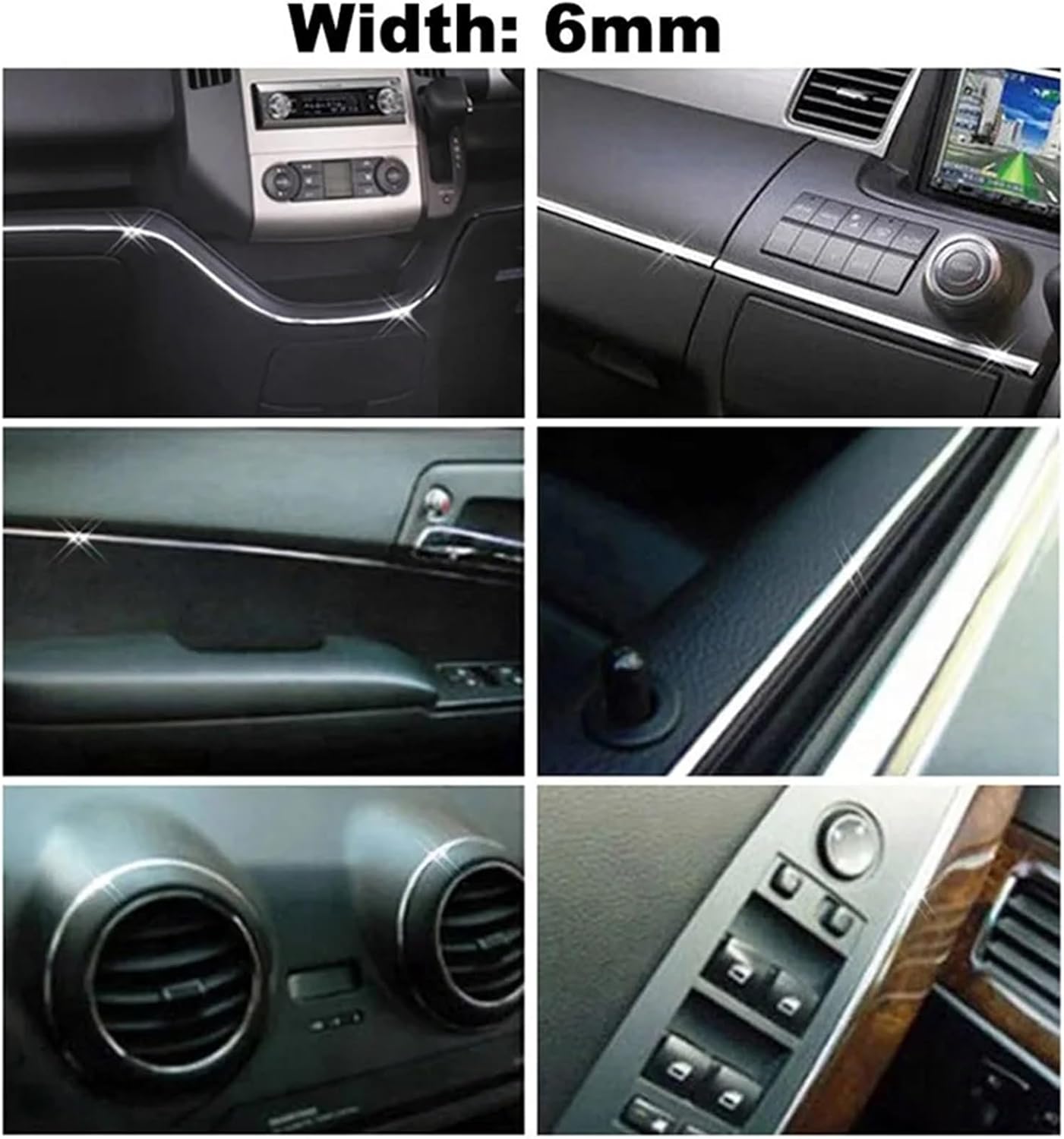 Door Window Mirror Body Molding Strip Sticker Trim Cover Decoration Protection