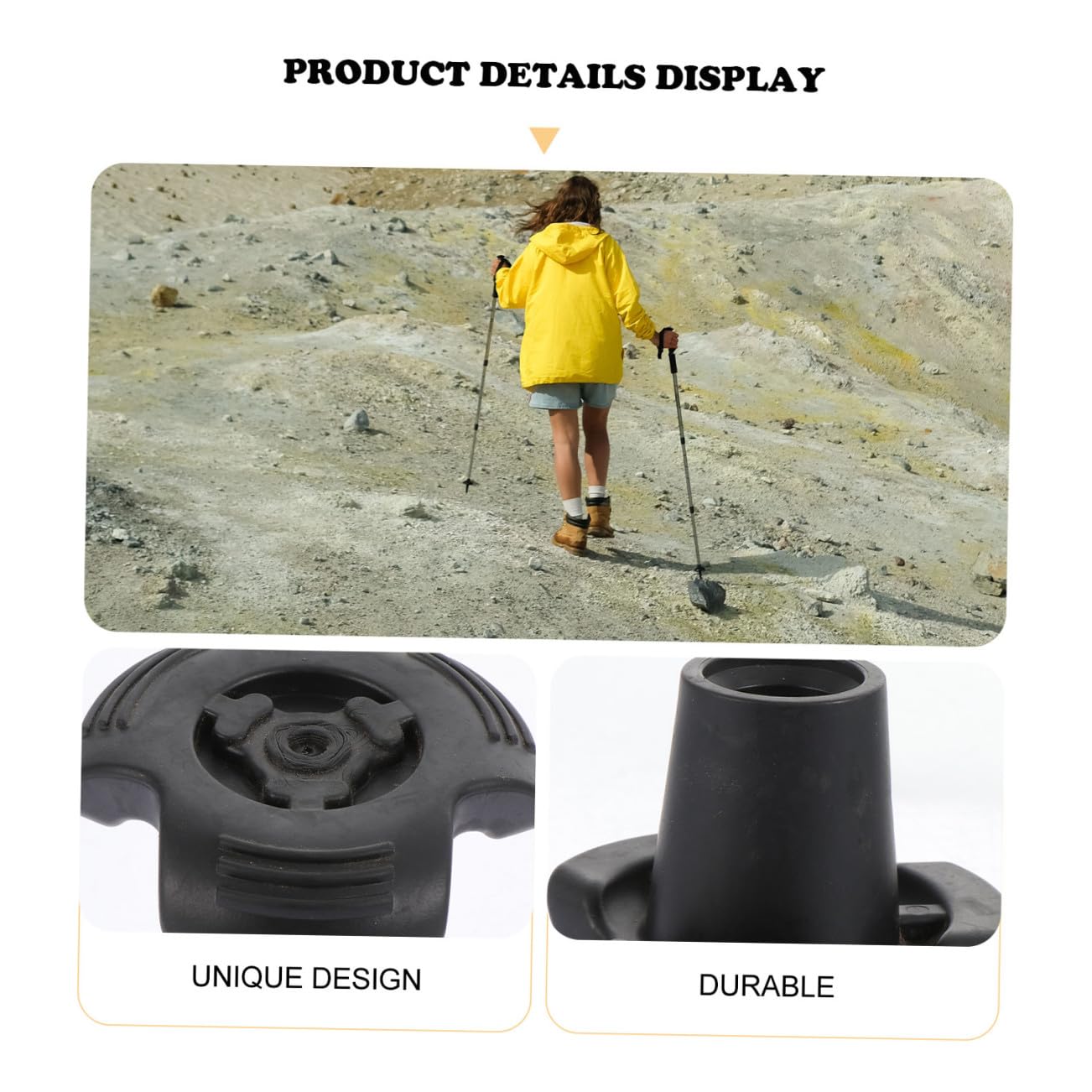 Homoyoyo 8 Punte in Gomma Antiscivolo per Bastoni da Trekking 19Mm – Tappi Terminali di Ricambio per Stampelle Accessori Resistenti e Comfort Antiurto per Escursionismo e Attività Outdoor