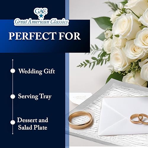 Miniatura 6 de GAC - Bandeja cuadrada grande de vidrio templado de 13 pulgadas, resistente a roturas y astillas, apta para horno y microondas, apta para