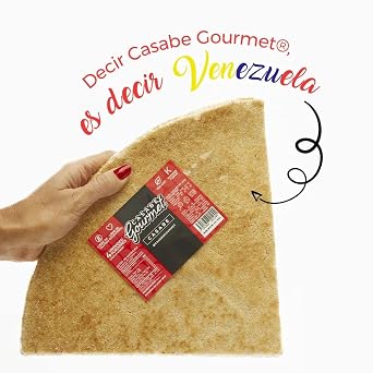 Casabe Gourmet Pan de Yuca Plano 6 paquetes, sabor natural, directo de Venezuela/Casabe Gourmet 6 Pack Cassava Bread, Natural Flavor, Vegan, Original from Venezuela (6Pack/1.35Kg TOTAL)