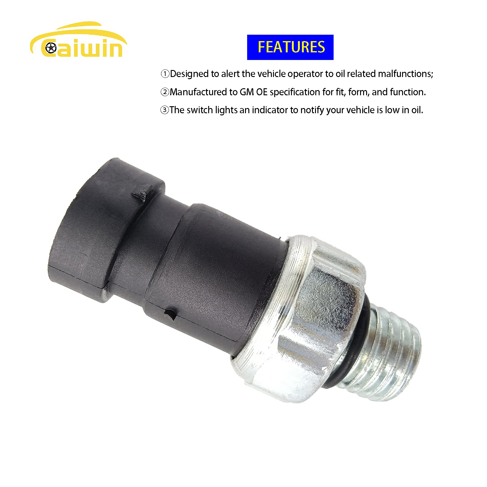 Oil Pressure Sensor Switch D1843A For Chevy, GMC, Hummer, Pontiac & More | OEM Replacement Part 12635957