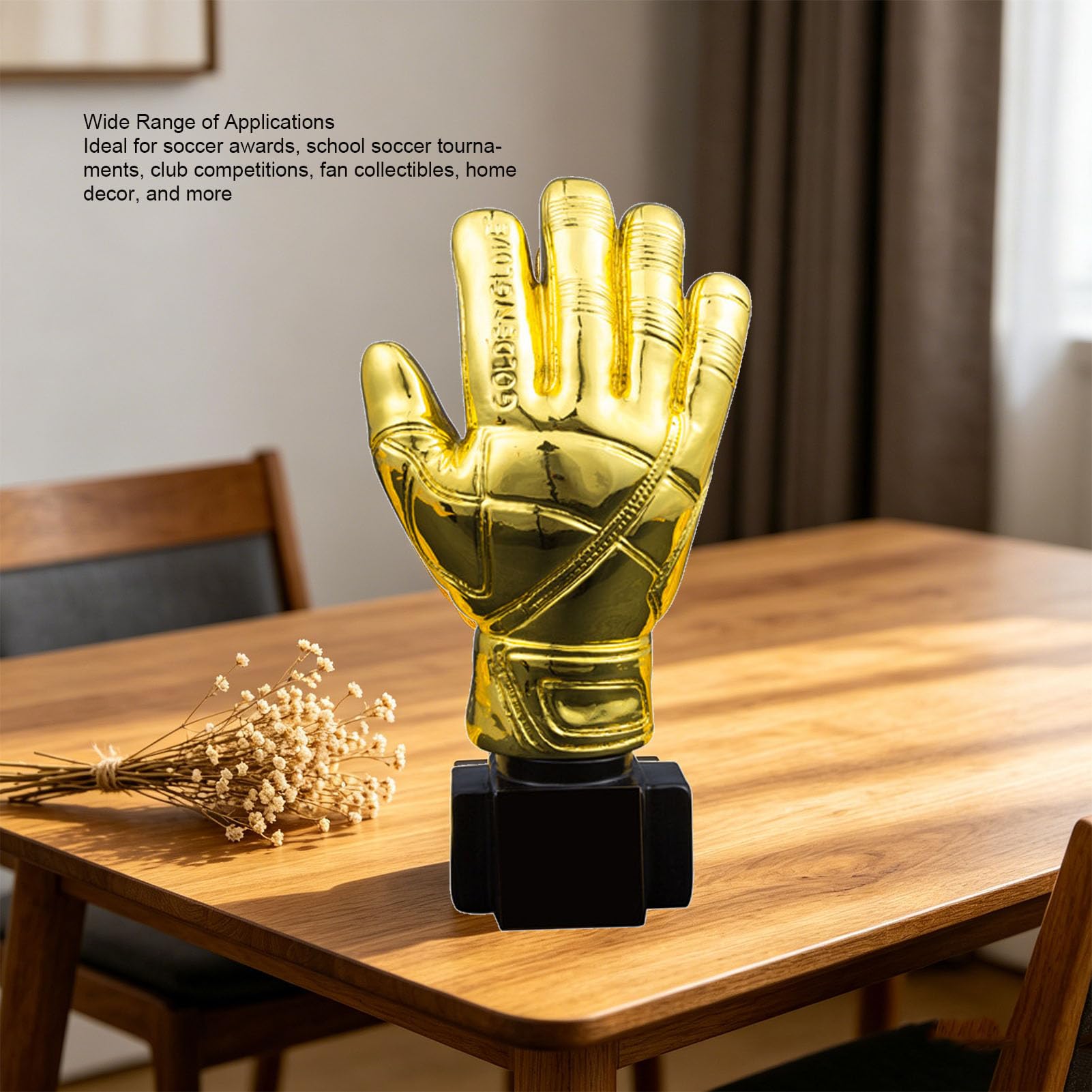 Zunate Trofeo de Portero de Resina de Primera Calidad para Premios de la Liga de Fútbol, ​​Premio Decorativo Dorado, Trofeo de Fútbol de 10,2 Pulgadas
