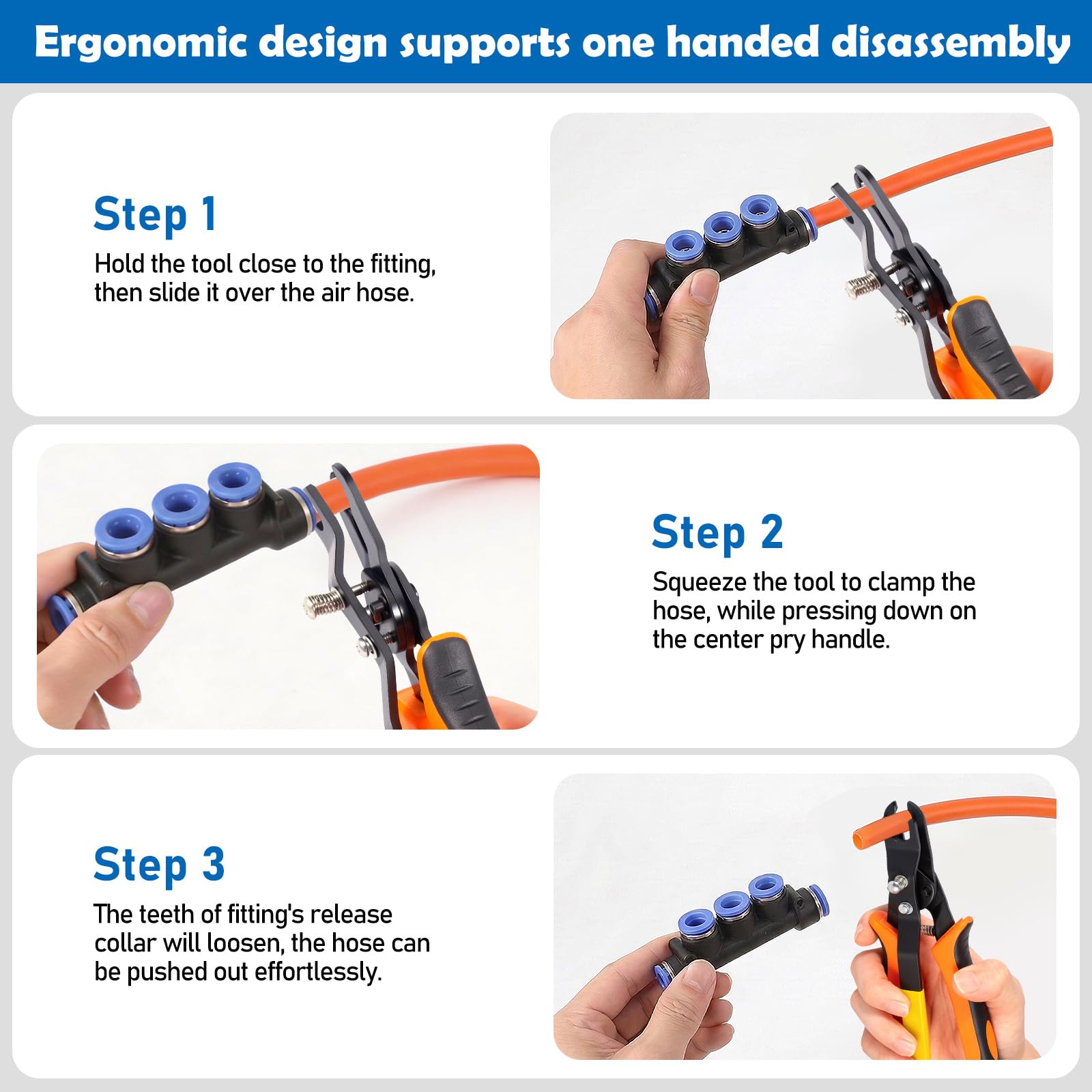 Air Line Removal Tool Pliers, Push to Connect Fittings Disconnect Tool for Air Hose, Quick Connect Pneumatic Fitting Release Plier for Automotive & Industrial Use (1/4" & 5/16" (6mm, 8mm)) — Amazon image 6