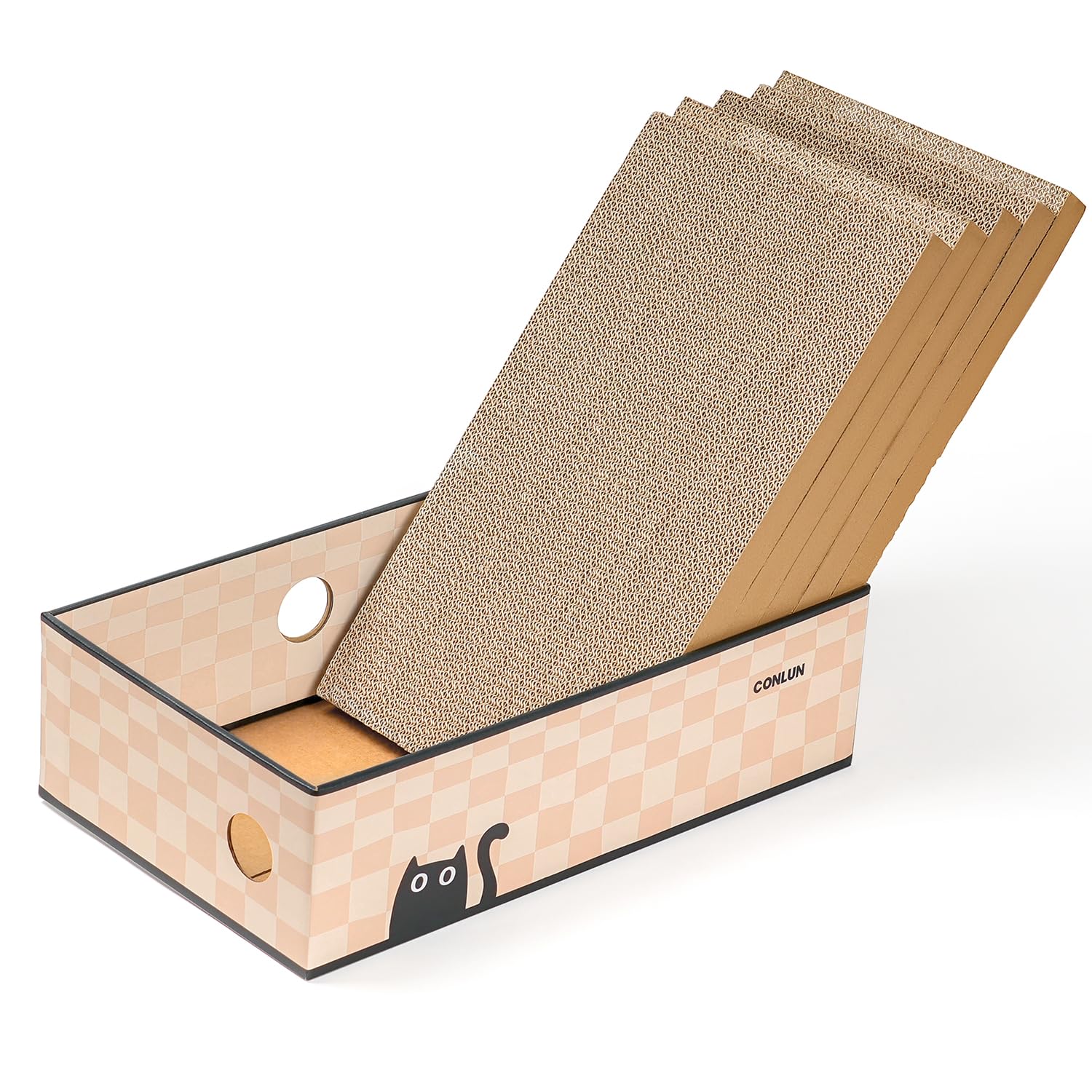 Conlun Katzenkratzbrett mit Box