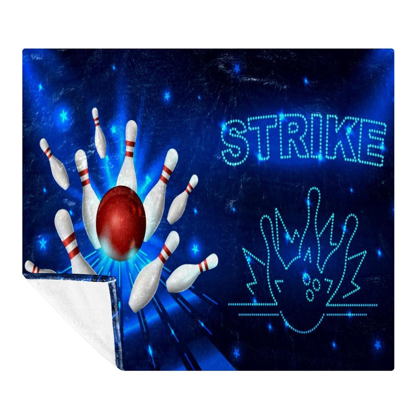 Couverture de bowling plaid polaire léger, idée cadeau pour lit et canapé