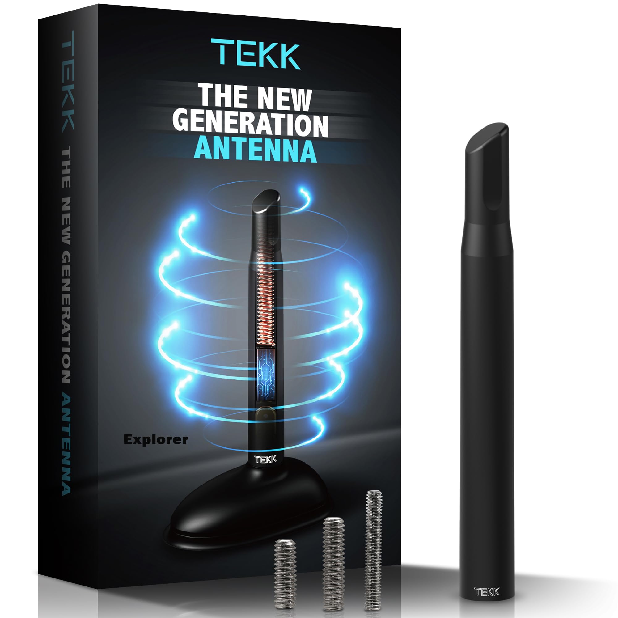 Tekk Short Antenna Compatible with 2008 Explorer/Designed for Optimized FM/AM Reception / 4.8 Inches