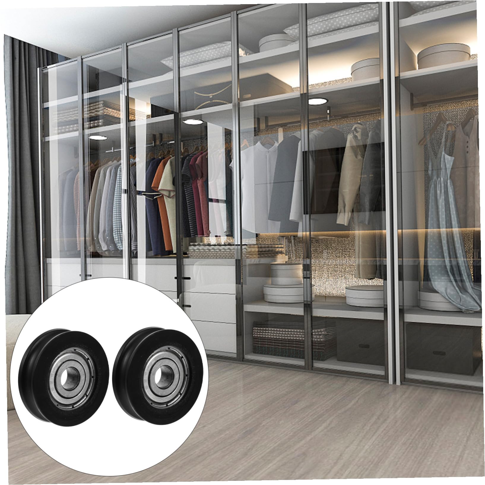 CRILSTYLEO 10pièces Poulies Nylon Pour Roue De Porte Coulissante Et Armoire Accessoires De Quincaillerie Pour Porte Grange Et Fenêtre