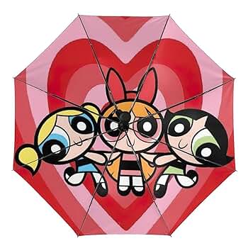 Amazon | パワーパフガールズ 傘 折りたたみ傘 ワンタッチ