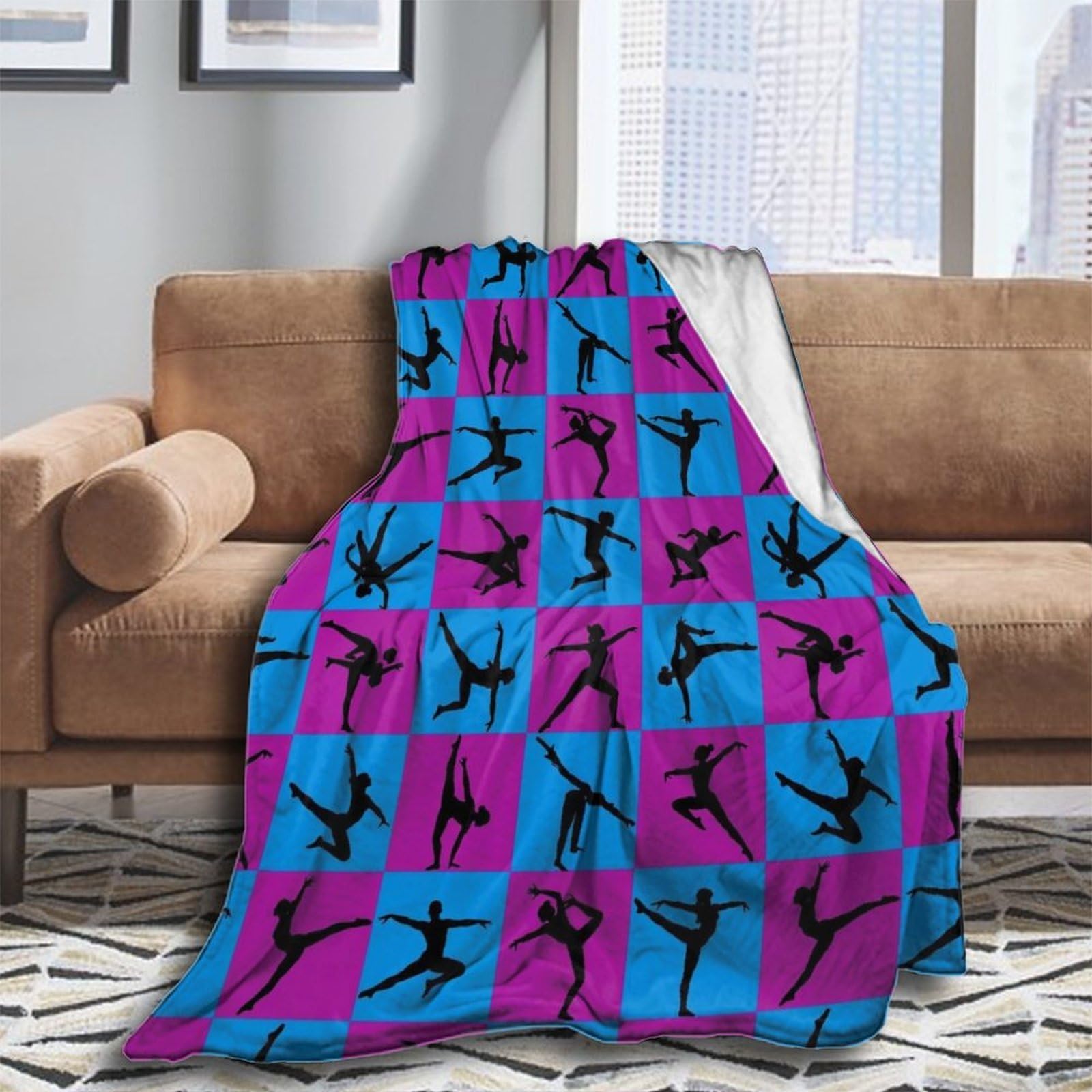 Oudrspo Throw Lightweight Soft Flannel Boys Men Bedding Blankets for Chair 50"x40" (Green Tropical Palm Banana Leaves Lovely Exotic Bird Pink Flamingo)