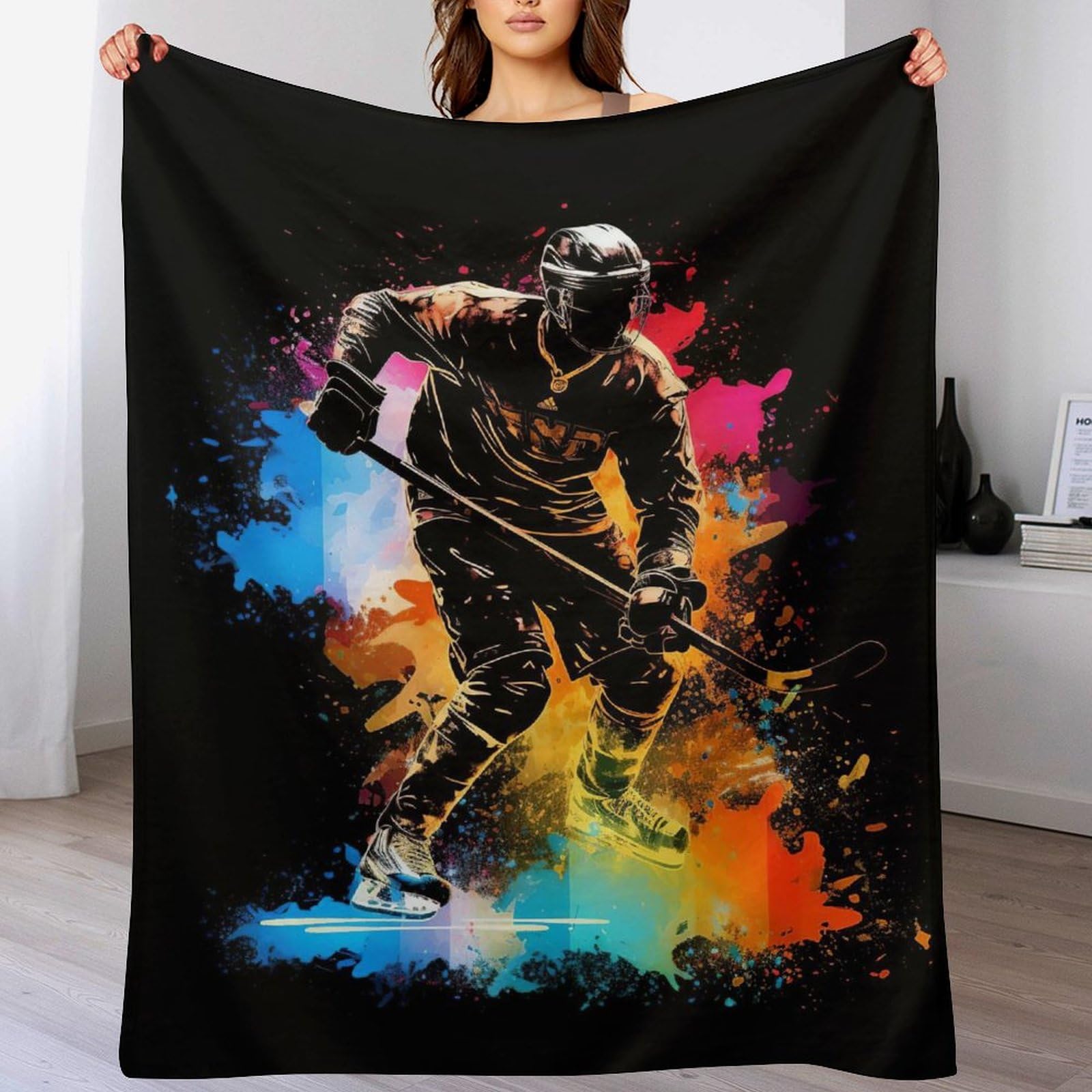 Couverture en flannel hockey impression numérique 3D sofa