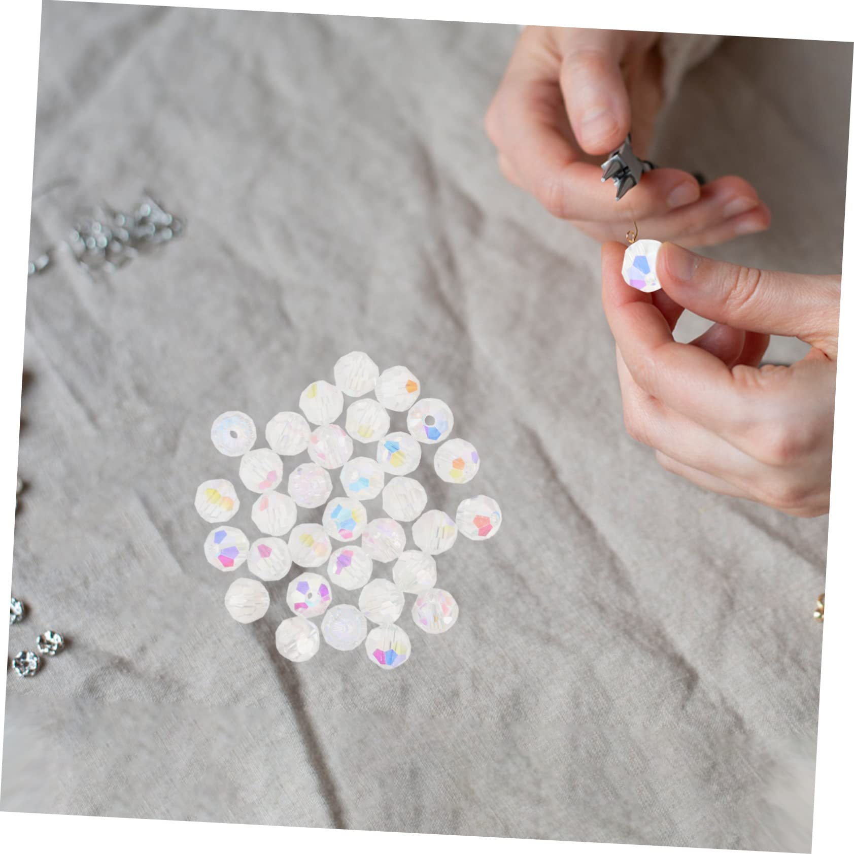 600piezas Cuentas De Vidrio Ab Para Kit De Fabricación De Pulseras Cuentas Facetadas Accesorios Para Joyería Brillantes y Resistentes