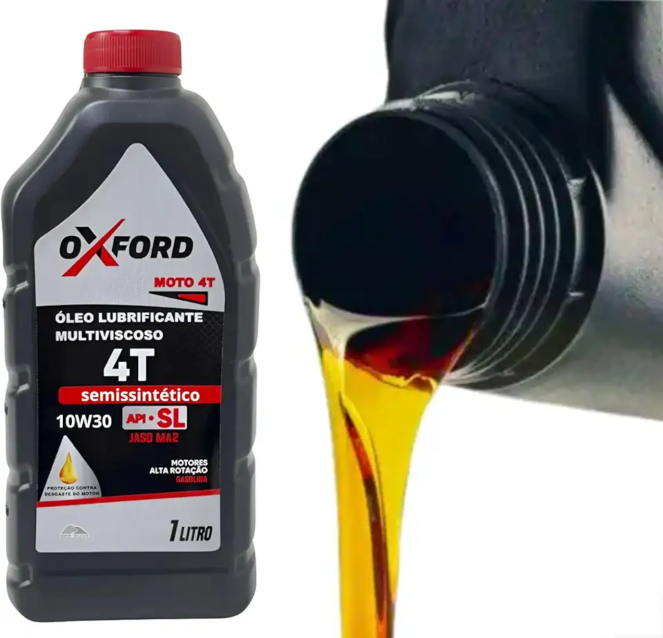 Óleo Moto 10W30 Semissintético 4T de Motocicleta Lubrificante Alto Desempenho - 1 Litro (OXFORD Original)