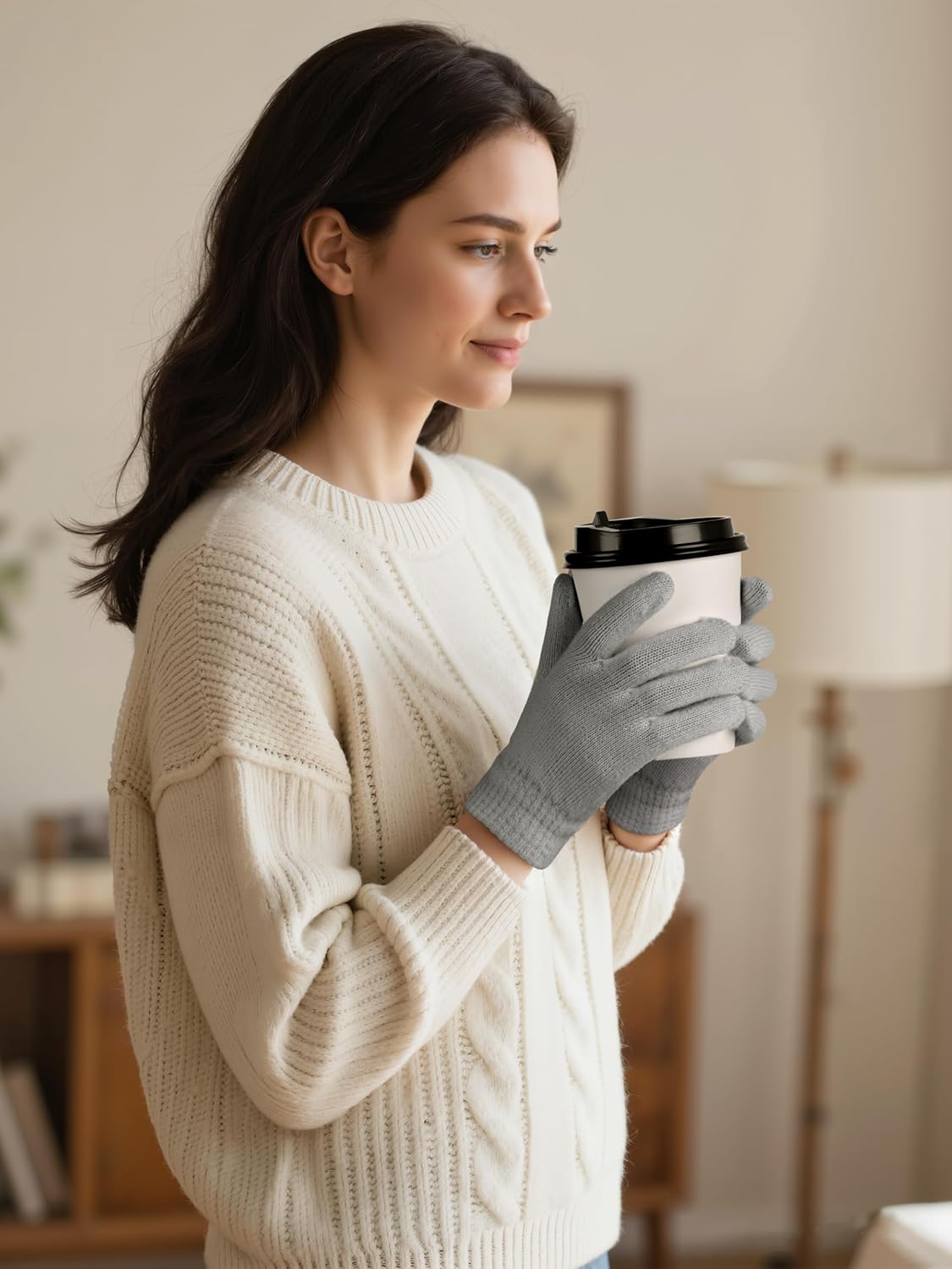 Cooraby 12 Pairs Winter Knitted Magic Gloves Stretchy Full Fingers Gloves for Men, Women or Teens - Image 5