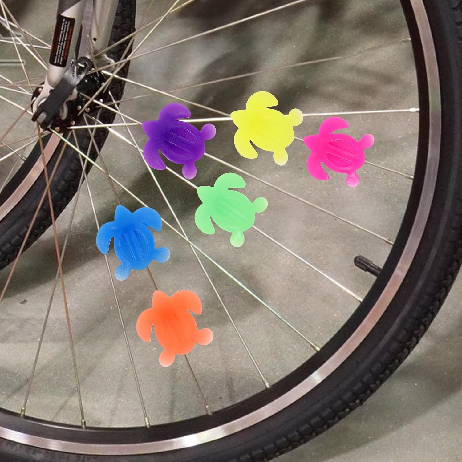 POPETPOP 61Pcs Plastic Bicycle Spoke Beads Wheel Decor for Bikes Wheel Decorations Easy to Install Sturdy Plastic Bike Spoke Charms for Bicycle Enhancement