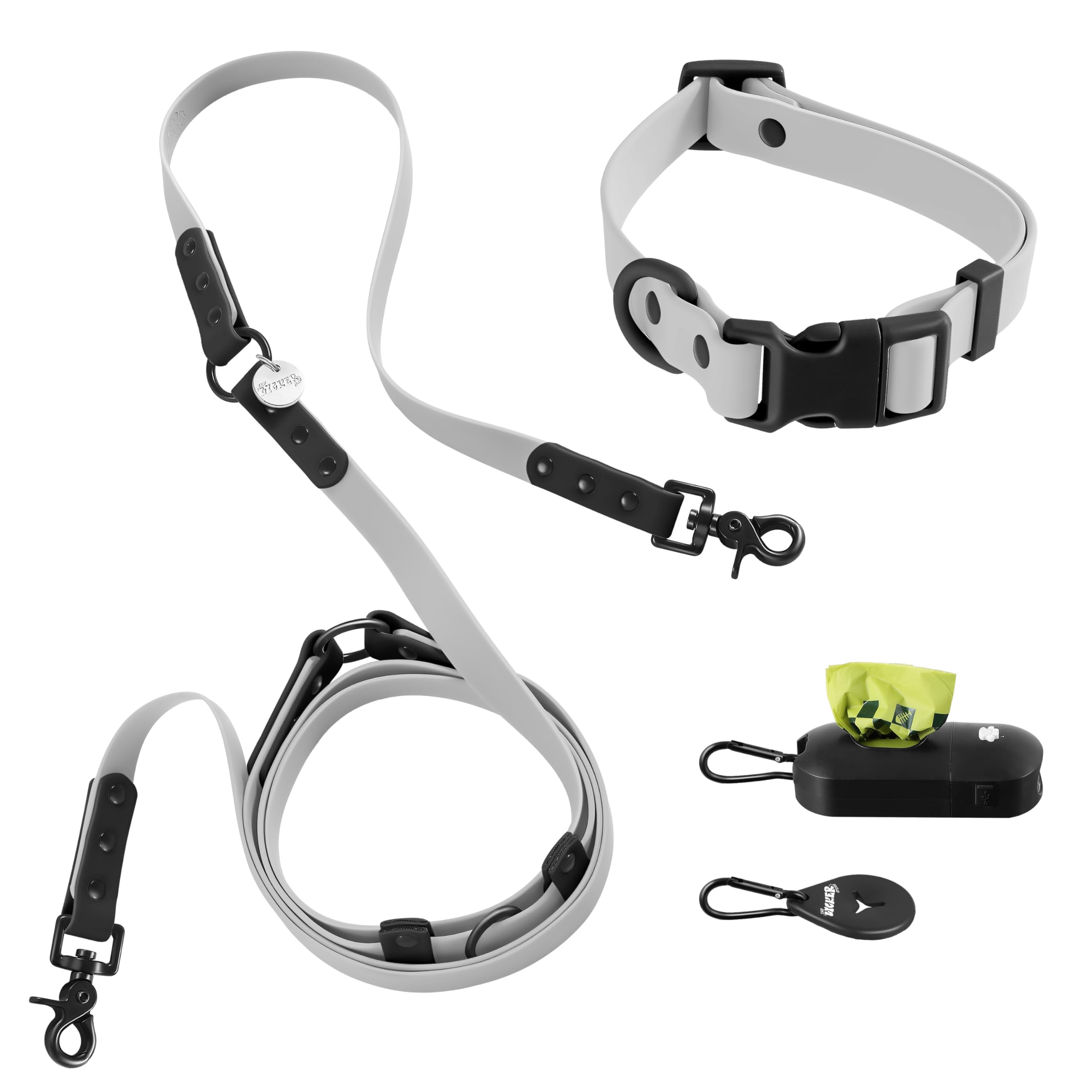 Laisse et collier mains libres réglables Luna WLK1005N étanches avec lampe LED