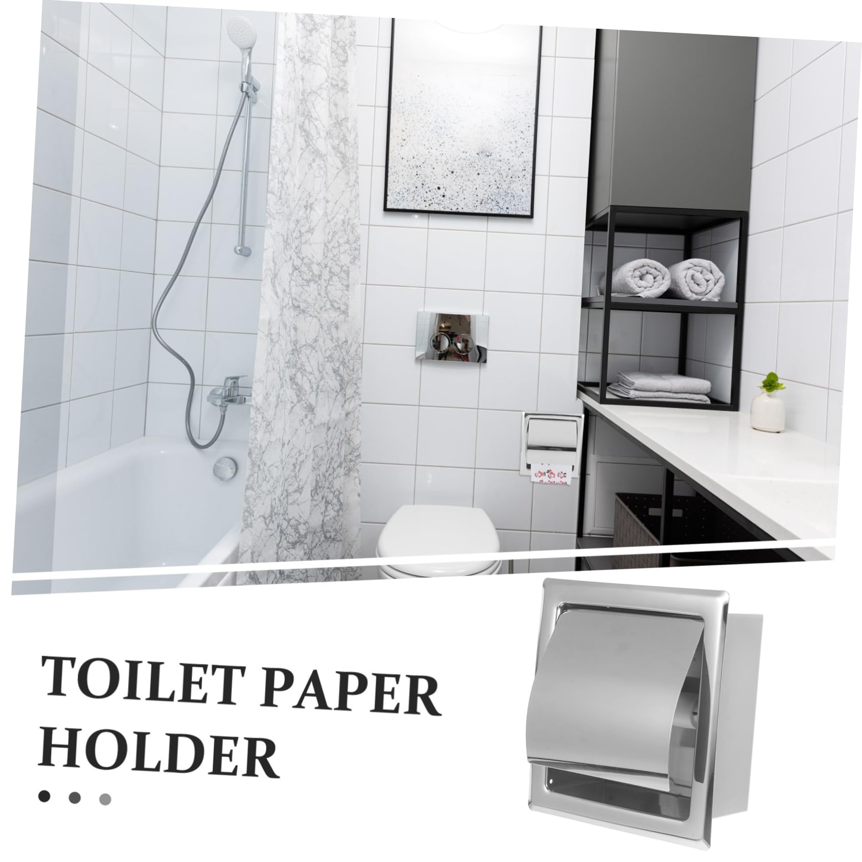 Alipis Porta Carta Igienica Acciaio da Parete in Acciaio Inossidabile, Dispenser per Bagno e Restroom, Salvaspazio Cambio Pezzi Facile