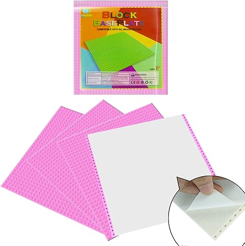 Miniatura 1 de EKIND Placas de ladrillo de construcción autoadhesivas, placas base de 10 x 10 pulgadas con adhesivo para ladrillos de juguete, actividades STEM y