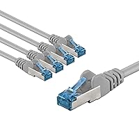 goobay 66018 - Cavo di rete CAT 6A in set/cavo patch schermato S/FTP/CU Ethernet