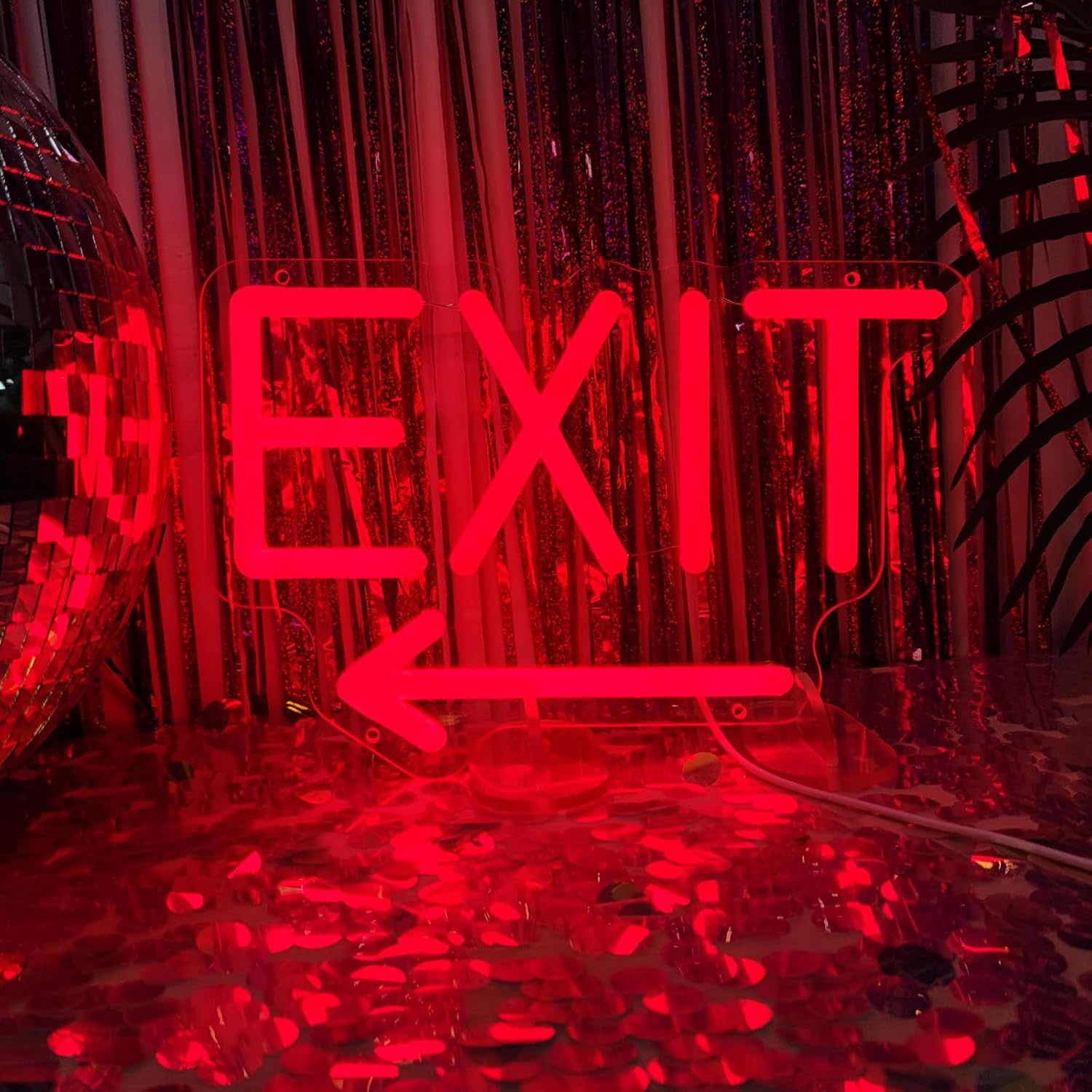 Exit Sign Exit Neon Signs for Wall Decor, LED Exit Sign Lighted Exit Sign Exit Sign Room Decor Emergency Lights for Business Restaurant Shopping Mall Supermarket Hotel Office, 13.77" x 9.37"
