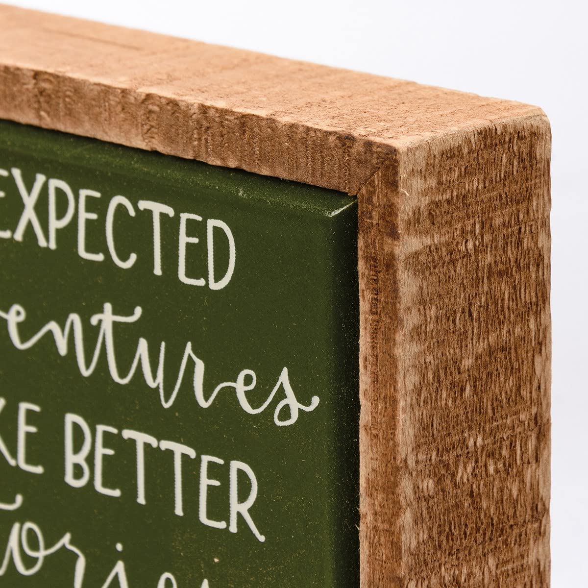 Primitives By Kathy 113424 Unexpected Adventures - Cartel de caja (10,16 cm de longitud), color madera