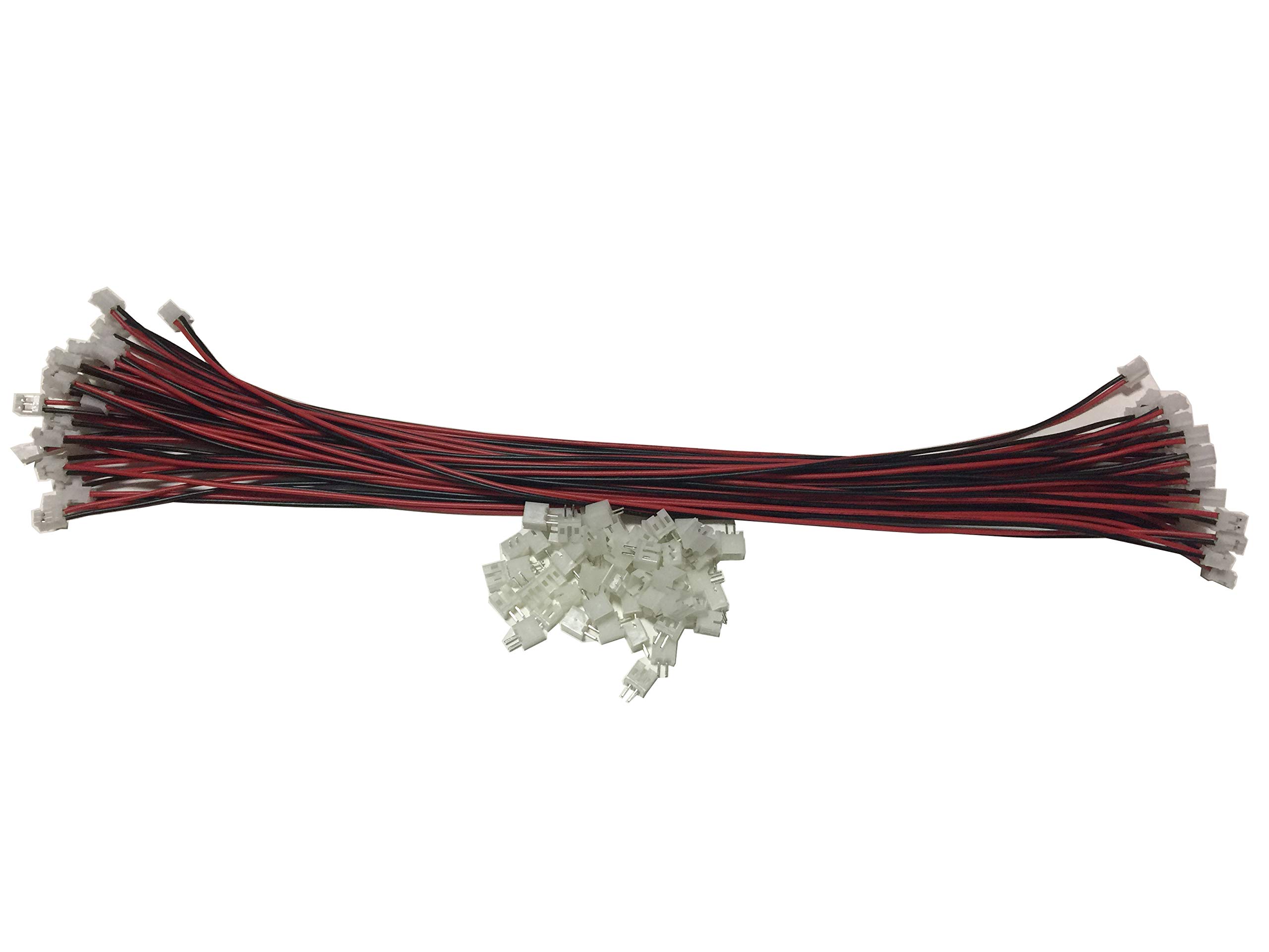 30 PCS 2 PIN JST PH Female Connector on Both Side - 300mm 1007 26 AWG & 60 PCS 2 PIN JST PH Male Connector