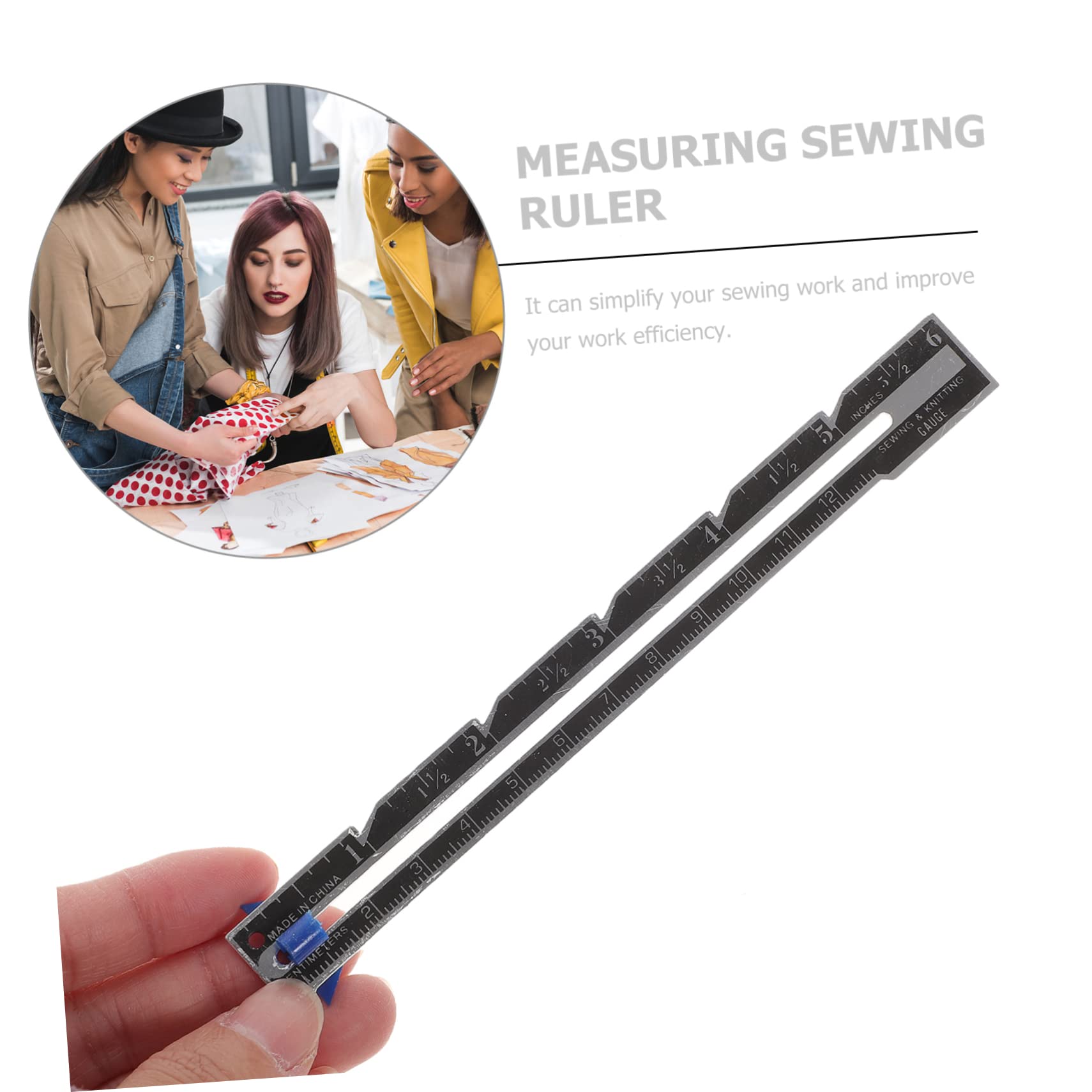 3 Set Di Righelli Per Cucito E Quilting Con Pulsante Scorrevole in Metallo Per Misurazioni Accurate 12 Pezzi * 3