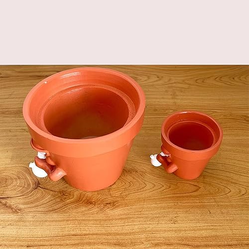 Miniatura 4 de MagicXflow Divertida maceta para suculentas plantas de interior, maceta personalizada, maceta creativa con tubo y encendedor, flor de cara suculenta