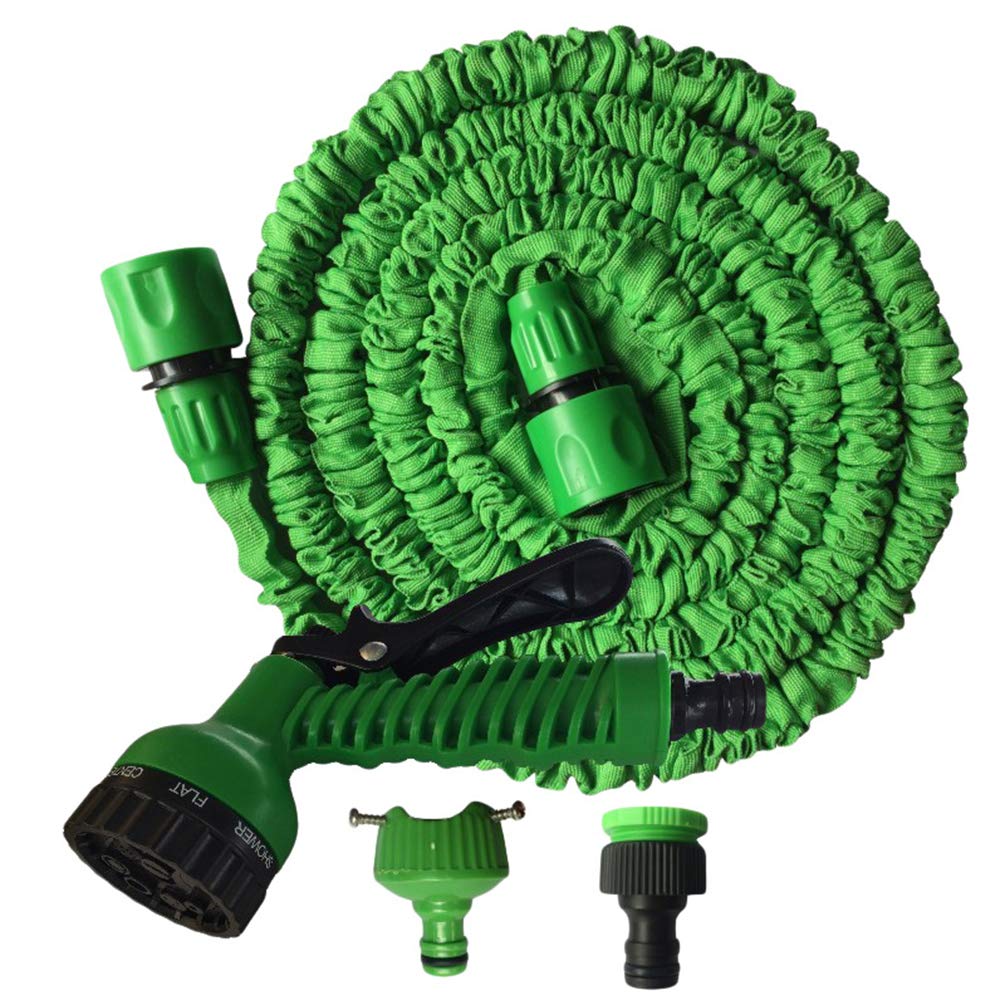 Rengzun Garden Hose, 15-25ft Expandable Flexible Hosepipe with 7 Function Spray Gun, Lightweight & Space Save, for Car Washing, Doors and Windows, Floor, Gardening etc — image 1
