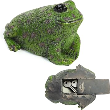 Spare Key Hider Outdoor Frog Shape Hide a Key Outside Garden Decoration Key Hider Holder for House Outdoor Yard Patio