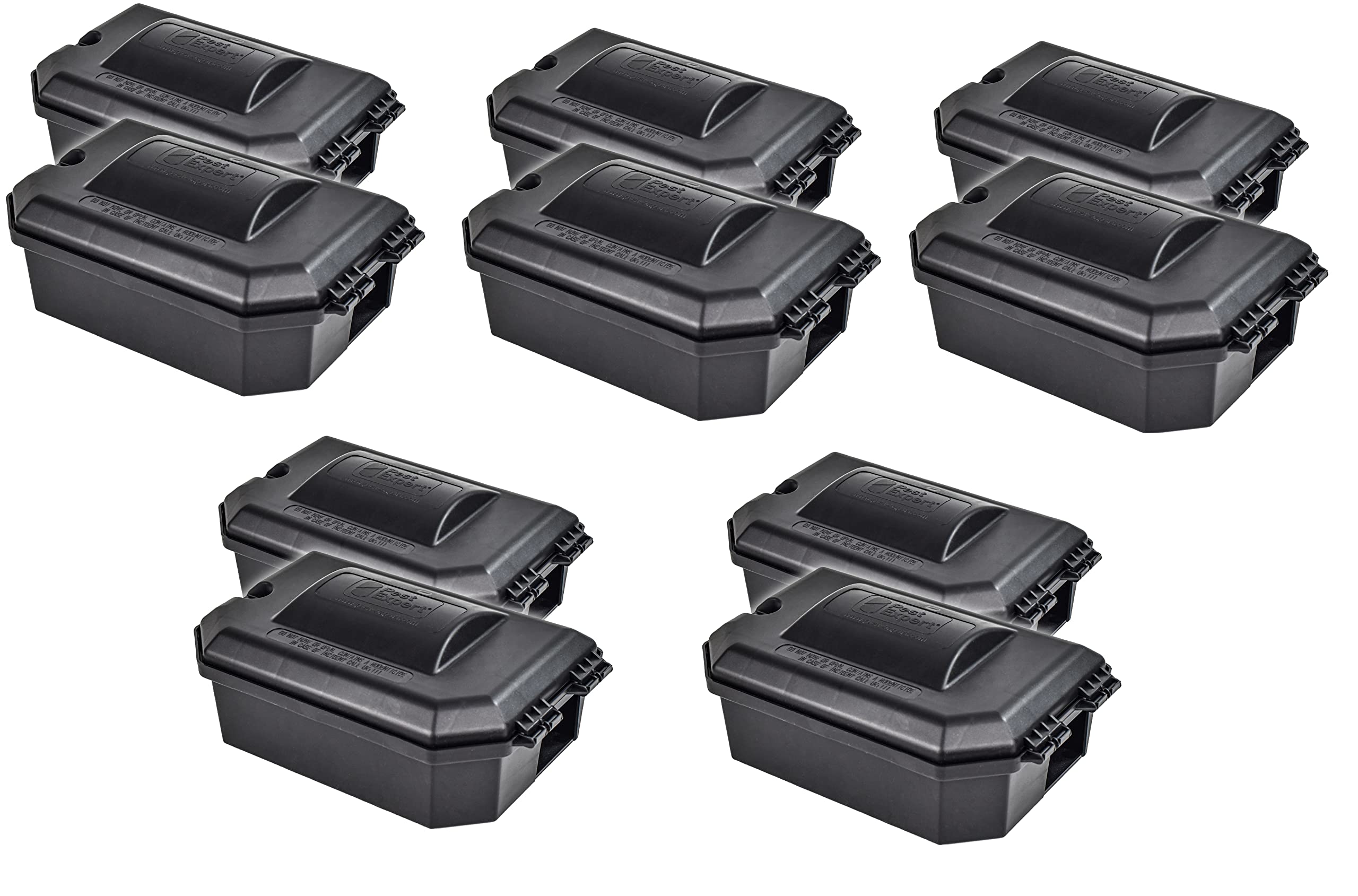 10 x Pest Expert Rat & Mouse Poison Bait Boxes Outdoor Stations - Heavy-Duty, Tamper Resistant & Lockable