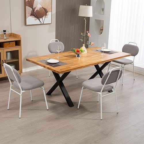 Miniatura 8 de Sidanli Juego de 2 sillas de cocina, sillas de comedor modernas de mediados de siglo, sillas de comedor con asiento de tela y elegantes patas de