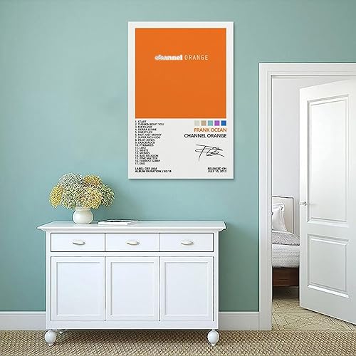 Miniatura 4 de Frank - Póster con portada de álbum de música naranja del canal del océano para habitación, póster estético en lienzo para pared, decoración de