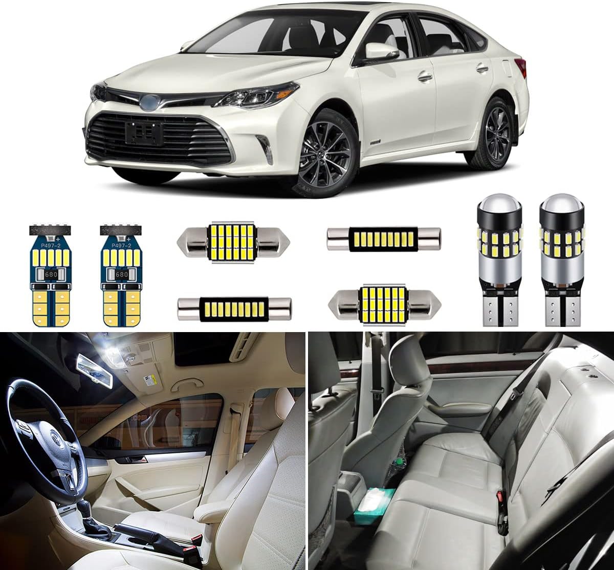 Buy 9 White Dome Cargo Step License LED Light Full Set Package For Toyota Highlander In - Foto 12