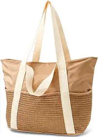 Bolsa de praia dobrável com zíper, bolsa de praia de malha para mulheres, férias, piscina, viagem, academia, natação todos os dias