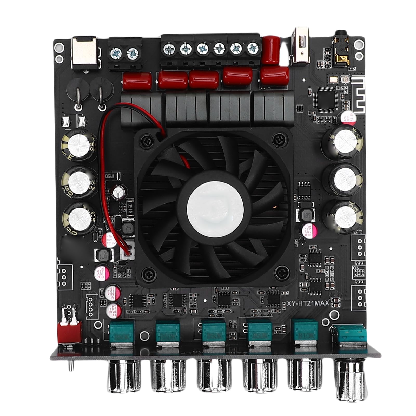Generic Płyta Wzmacniacza Cyfrowego Audio Bluetooth Wysokiej Mocy Wzmacniacz Kanałowy 2.1 do Głośnika Domowego Regulacja Tonów Wysokich Zintegrowana Obudowa 1 Zestaw