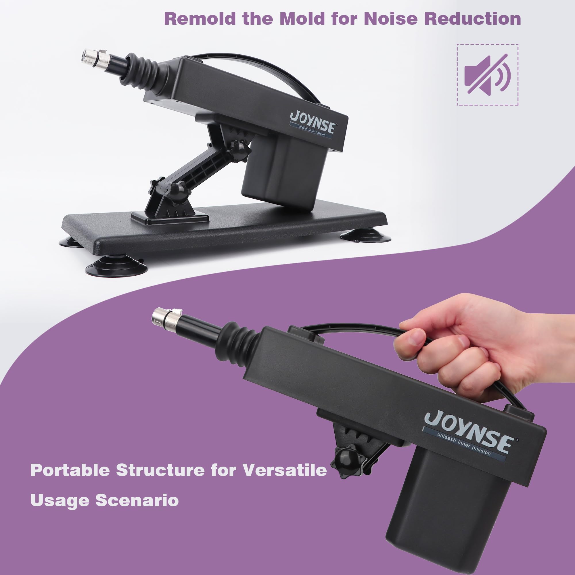 Sex Machine Joynse Fuck Machine with Remote Control, Automatic Love Machine Dildo Machine with Suction Cup Adapter, Realistic Dildos, 3XLR Connector Thrusting Machine Sex Toy with 7 Attachments