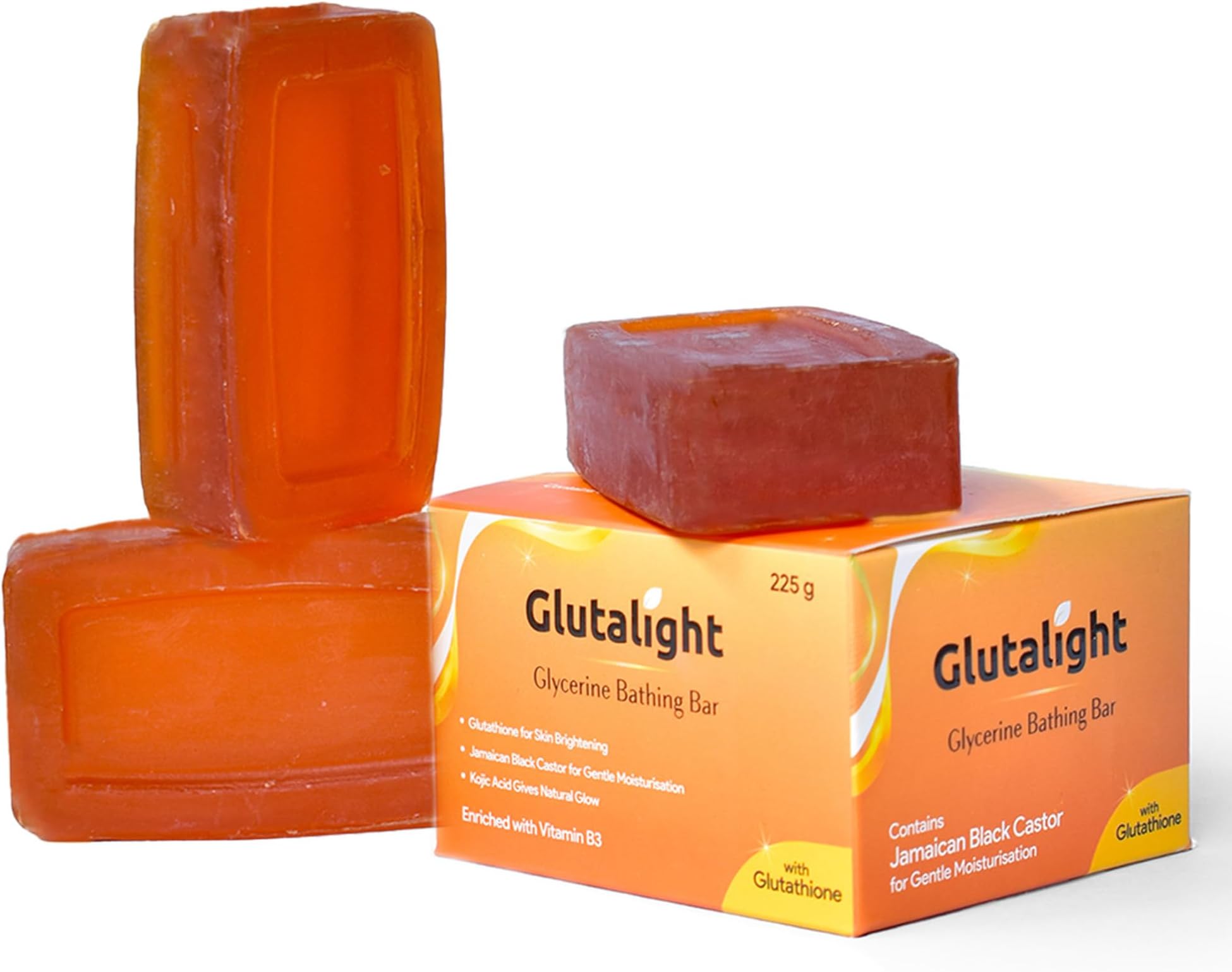 Soap | Glutathione Soap & Kojic Acid Soap | Glycerin Soap | Body Tan Removal Soap | Soaps for Bath | Bath Soap Combo Offers | Enriched with Black Castor - Pack of 3