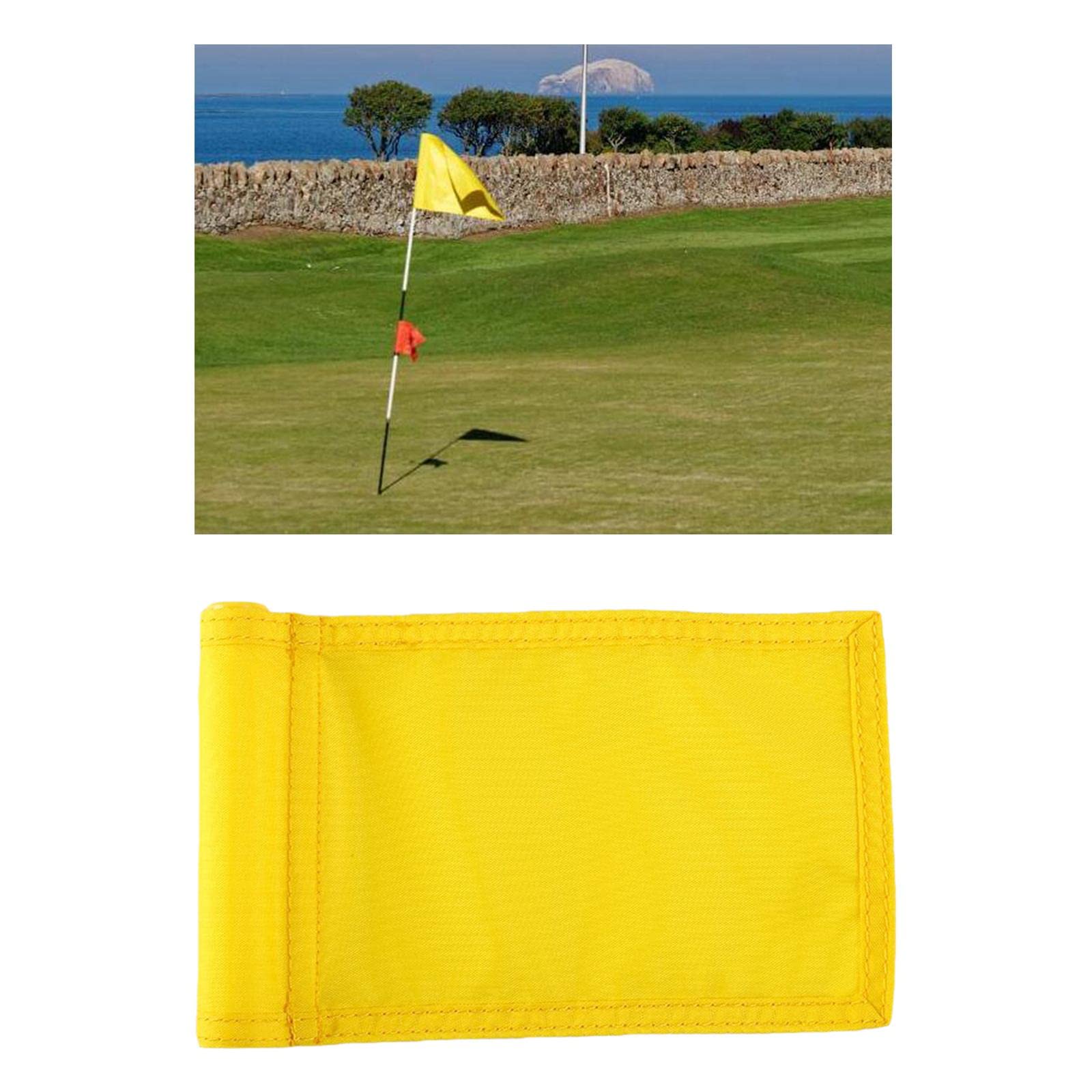 Drapeau de golf couleur unie 24,5 cm x 15 cm pour cour blanche