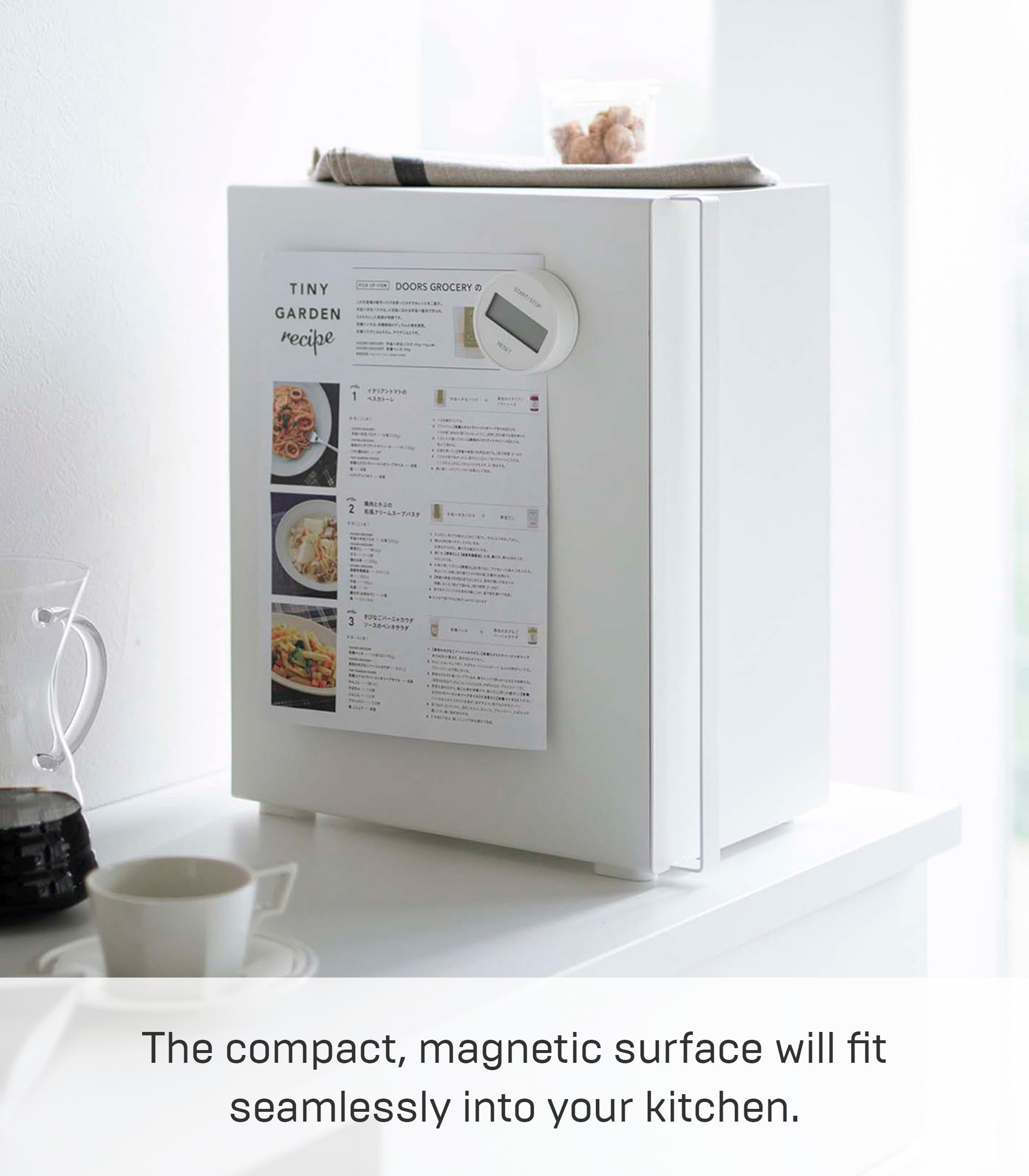 YAMAZAKI 5680 TOWER Bread Case Tall, white, Steel, 22 x 34.5 x 41 cm